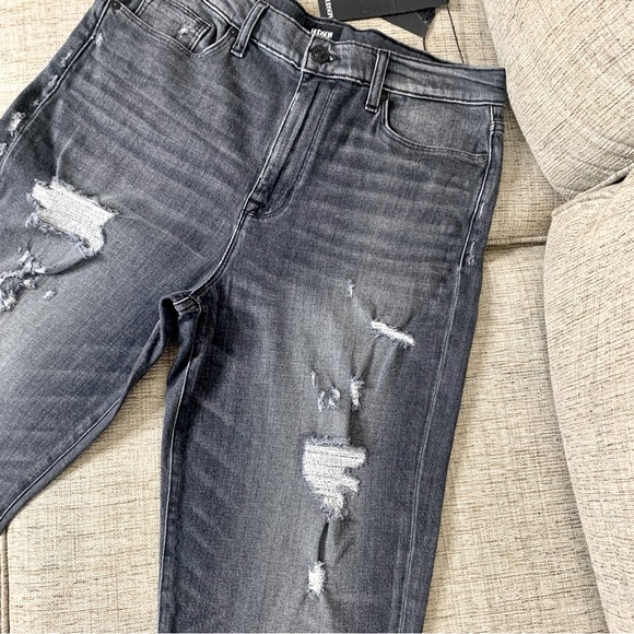 💫HP‼️💫 NWT HUDSON “Zooey” High Rise Straight Crop Jeans in “Smoke Show”, Sz 31 - Picture 4 of 6
